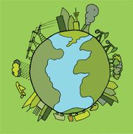 Eco world - hand drawn icons N2