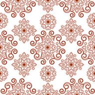 seamless henna flower design