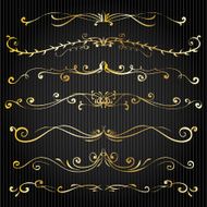 Set of vintage victorian vector dividers and frame N24