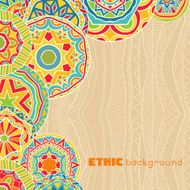 Bright Rounds At Ethnic Background