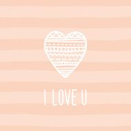 Romantic card I Love you