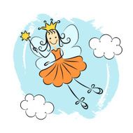 Little princess with a magic wand N2