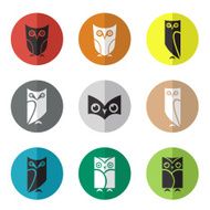 Vector group of owl in the circle N2