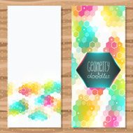 Geometric pentagon brochure template