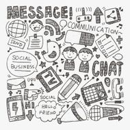 doodle communication background N87