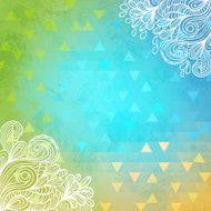 Geometric background with doodles and triangles N2