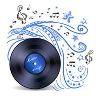 Music doodle vinyl