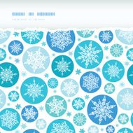 Round Snowflakes Horizontal Torn Seamless Pattern Background