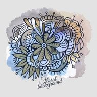paint abstract floral design