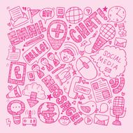 doodle communication background N88