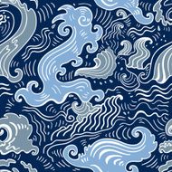Sea waves Seamless background N11