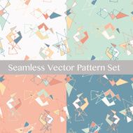 Abstract Geometric hand drawn seamless vector pattern set N2
