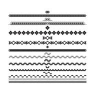 Simple calligraphic lines dividers and design elements Underlines for