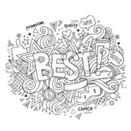 Best hand lettering and doodles elements background N7