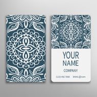 Business card decorative ornamental invitation collection Hand drawn Islam Arabic N8