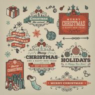 Hand Drawn Christmas Labels &amp; Badges N12