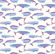 Whales seamless pattern N6