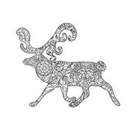 Deer tribal zentangle