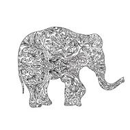 Elephant zentangle N3