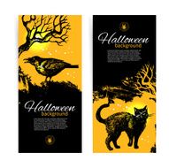 Set of Halloween banners N5