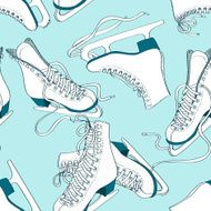 Seamless pattern of skates N2