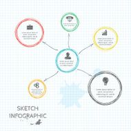 Vector doodle sketch elements for infographic N7