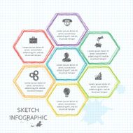 Vector doodle sketch elements for infographic N8