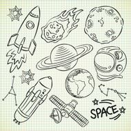 set of space doodle