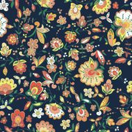 floral pattern with colorful blooming flowers N12