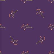 Scandinavian roustic berries minimal seamless vector pattern