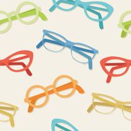 Colorful eyeglasses seamless pattern