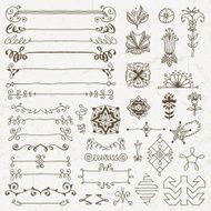 Hand drawn assorted design elements set 2