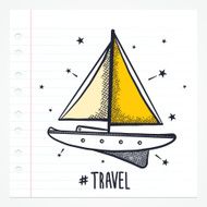 Doodle Sail Yacht Icon