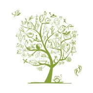 Massage and spa concept art tree for your design