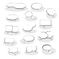 Set of Cartoon Speech and Thought Bubbles N5