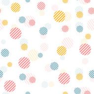 Vector gentle vintage seamless pattern with colorful dots