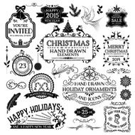 Hand Drawn Christmas Ornaments &amp; Labels N3