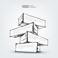 Vector hand drawn design element on white background