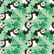 Pandas seamless pattern N2