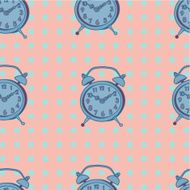 Alarm Clock Seamless Pattern