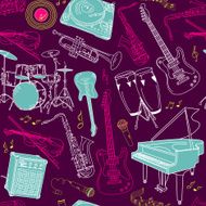 music seamless pattern N12