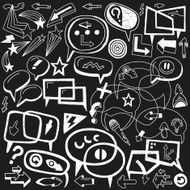 speech bubbles and arrows - doodles set N3