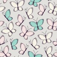 Seamless pattern background with butterflies