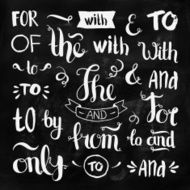 Vector hand drawn ampersands and catchwords N10