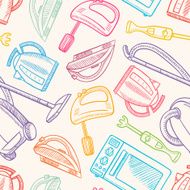 background with household appliances
