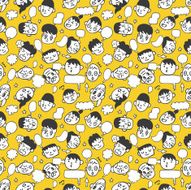 seamless cute face pattern