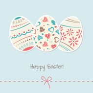 Vintage Easter card with eggs N2