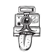 Camera and Photography Smiling Concept