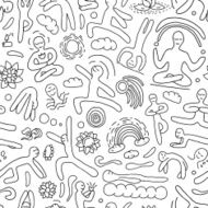 yoga - seamless vector pattern