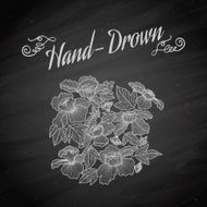 Flower on a blackboard